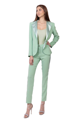 Nuage Pantalone Verde Mela e Raso