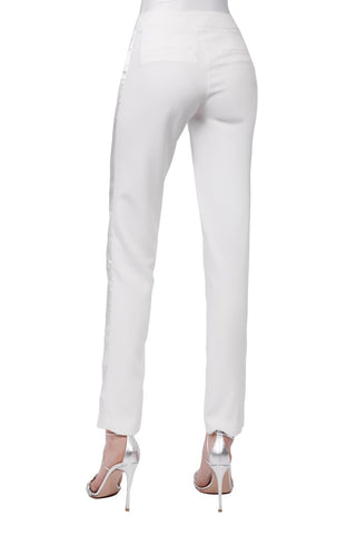 Nuage Pantalone Bianco e Raso