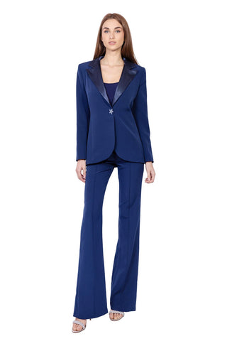 Nuage Pantalone Blu a vita alta