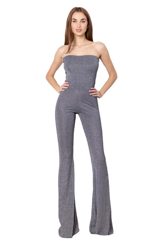 Sirène jumpsuit in metal shine