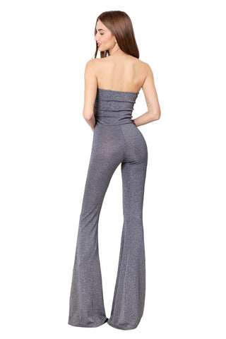 Sirène jumpsuit in metal shine