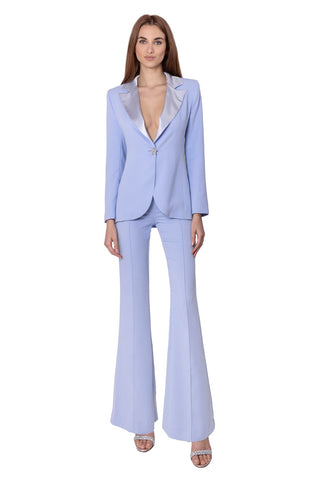 Nuage Pantalone Celeste a vita alta