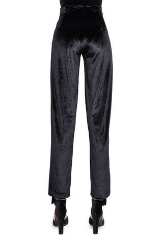 Rock Star Pantalone Nero in Velluto