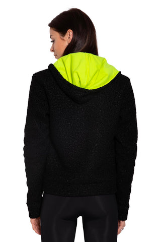 Orsetto Giacchetto Nero in Lana cotta e Lycra Fluo