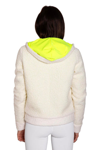 Orsetto Giacchetto Bianco in Lana cotta e Lycra Fluo