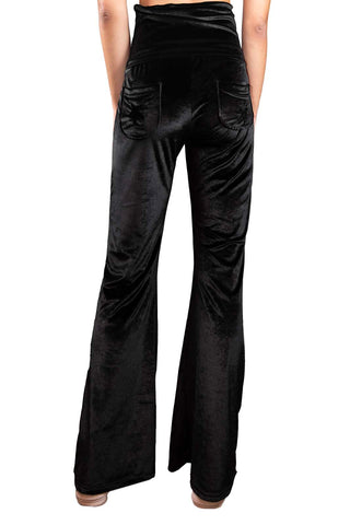 Andromeda – Schwarzer Chenille-Jumpsuit aus Samt