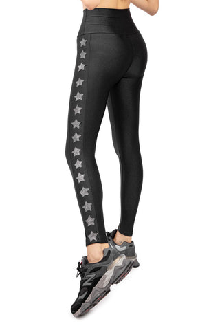 Sunday Leggings Nero con Baschina e stelle lurex
