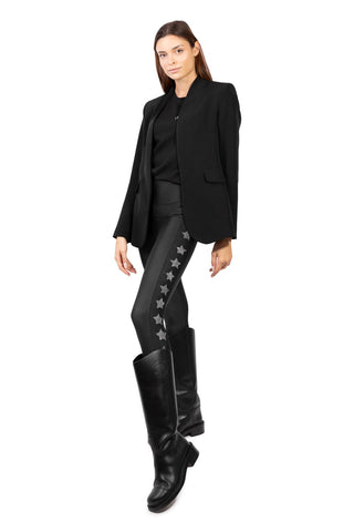 Sunday Leggings Nero con Baschina e stelle lurex