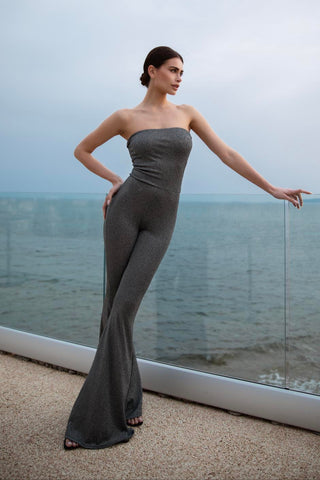 Sirène jumpsuit in metal shine
