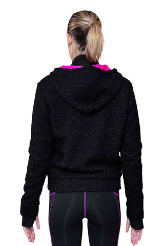 Orsetto Giacchetto Nero in Lana cotta e Lycra Fluo