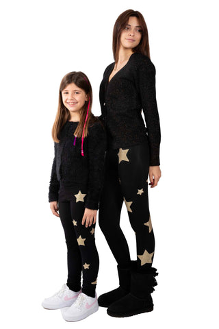 Venere Leggings a vita alta in Lycra Felpata