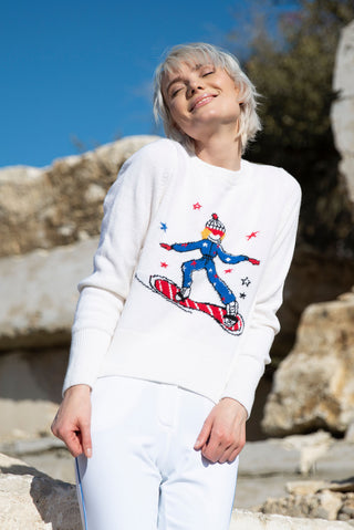 Verbier morbido Maglione Bianco