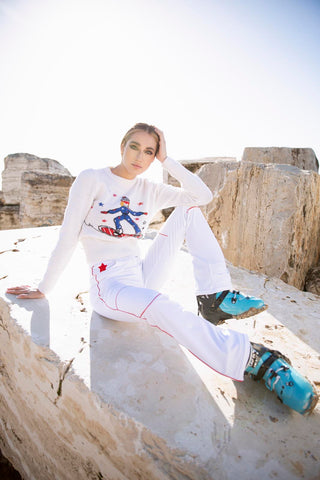 Gstaad Pantalone da Sci Bianco