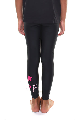 Leggings Bambina personalizzato con una stella e lettere applicate in orizzontale - L'Equilibriste