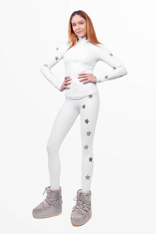 Icefall Winter Leggings da Sci Super Warm Bianco e Oro