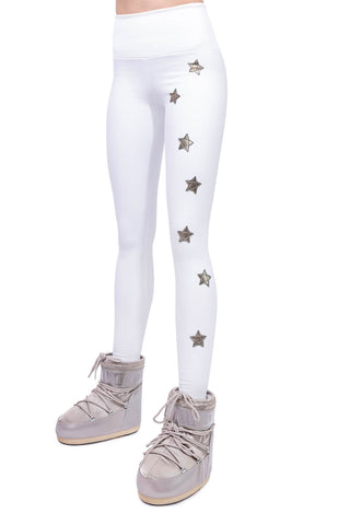 Icefall Winter Leggings Super Warm Bianco e Oro