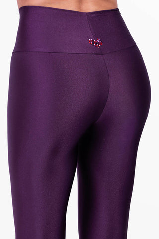 Amoureuse Leggings mit drei handapplizierten Kristallherzen