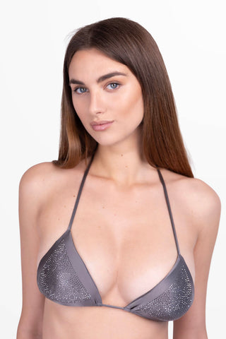 Diamond Triangel-Bikini in Seide-Lycra