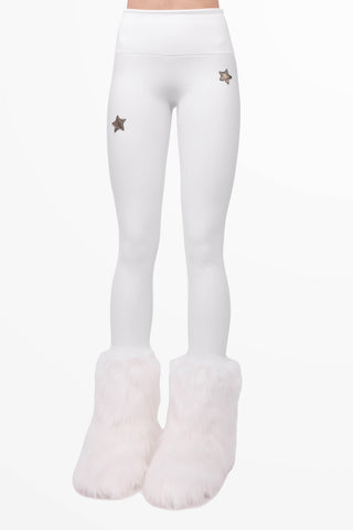 Verbier Winter Leggings da Sci Super Warm Bianco e Oro