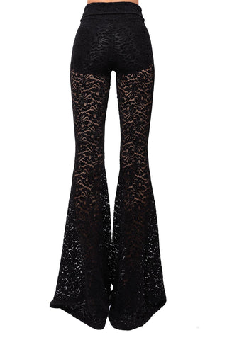 Transparence Pantalone due strati in Pizzo di Velluto