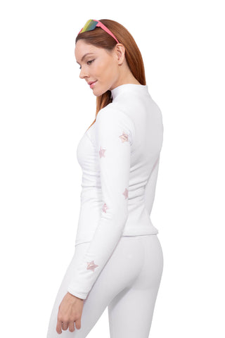 Icefall Winter Leggings Super Warm Bianco e Rosa