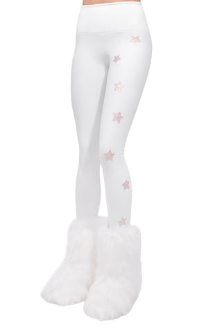 Icefall Winter Leggings Super Warm Bianco e Rosa