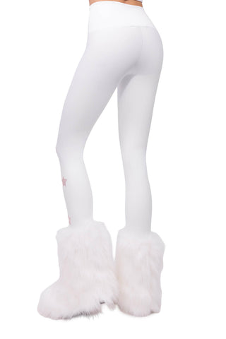 Icefall Winter Leggings Super Warm Bianco e Rosa