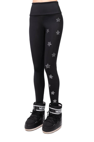 Icefall Winter Leggings Super Warm Nero e Argento