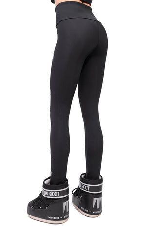 Icefall Winter Leggings Super Warm Nero e Argento