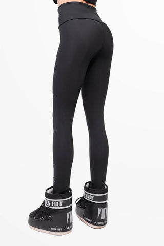 Icefall Winter Leggings da Sci Super Warm Nero e Argento
