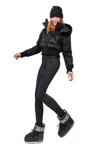 Megeve Velvet Giacca da Sci Cropped Black