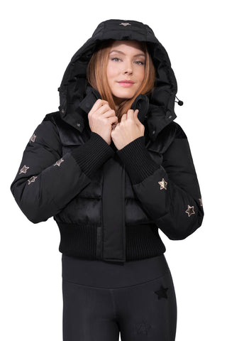 Megeve Velvet Giacca da Sci Cropped Black