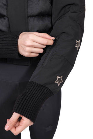 Megeve Velvet Giacca da Sci Cropped Black