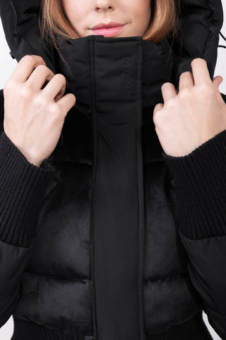 Megeve Velvet Giacca da Sci Cropped Black