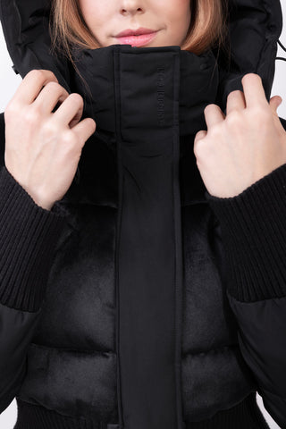 Megeve Velvet Giacca da Sci Cropped Black