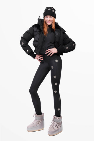 Icefall Winter da Sci Leggings Super Warm Nero e Oro