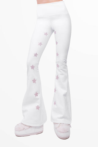 Megeve Winter Leggings da sci Super Warm Bianco e Rosa