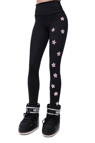 Icefall Winter Leggings Super Warm Nero e Rosa