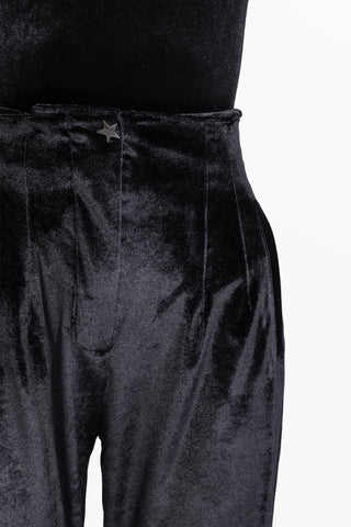 Rock Star Pantalone Nero in Velluto