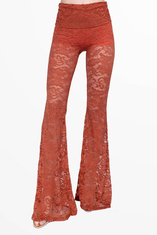 Transparence Pantalon d'été Orange