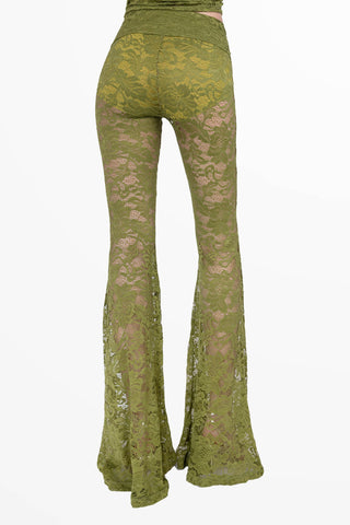 Transparence Lace Tank Top Lime