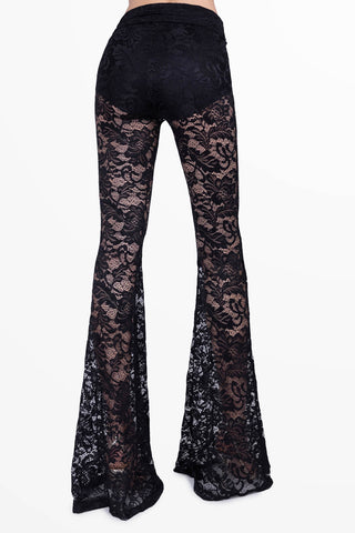 Transparence Pantalon d'été Noir