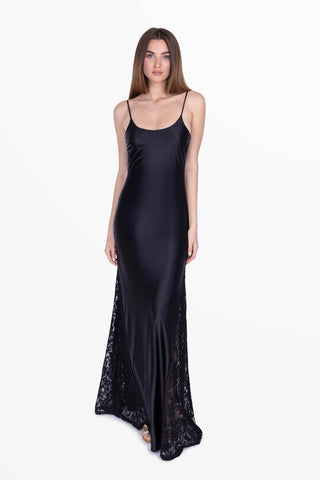 Transparence Dress in Silky Lycra and Lace