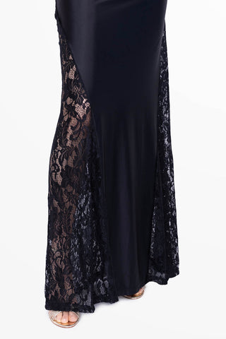 Transparence Dress in Silky Lycra and Lace