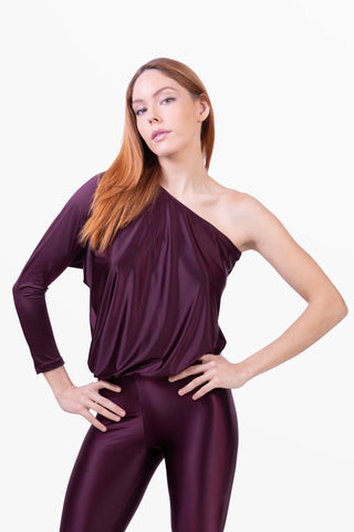 Berenice jumpsuit intera in Lycra Setata RedWine