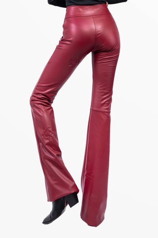 Mira pantalone in ecopelle Rosso Bordeaux