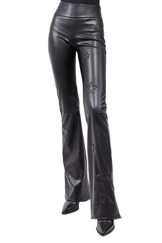 Nova pantalone in ecopelle con Stelle