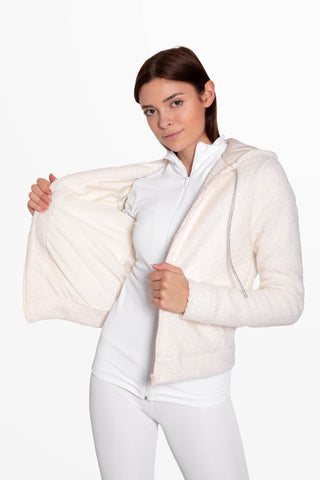 Orsetto Giacchetto Bianco in Lana cotta e Lycra