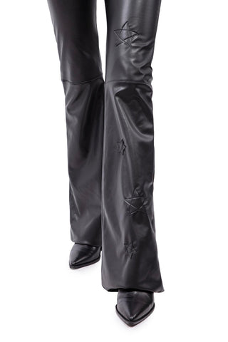 Nova pantalone in ecopelle con Stelle