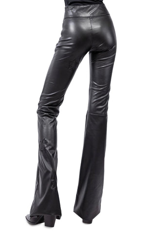 Nova pantalone in ecopelle con Stelle in Velluto